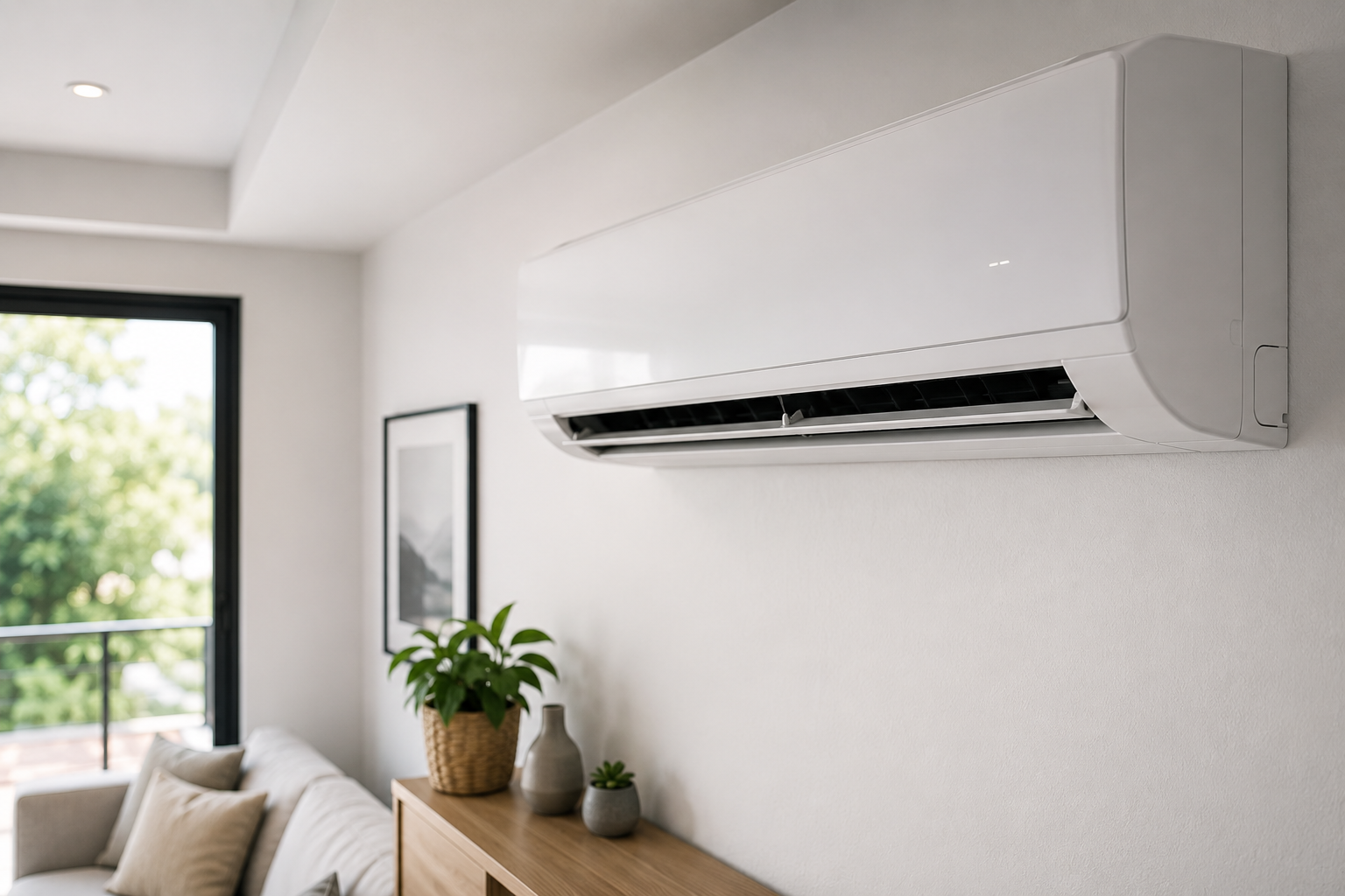 Technicien V.E.D intervenant sur une climatisation